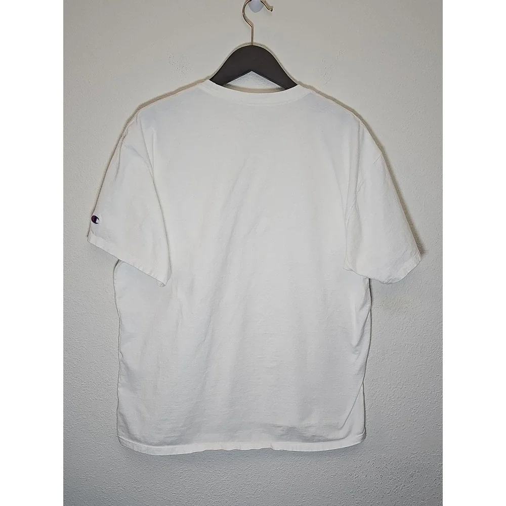 Champion Men's White T-Shirt Tee Short‎ Sleeve Crew Neck Size XL - Picture 5 of 11